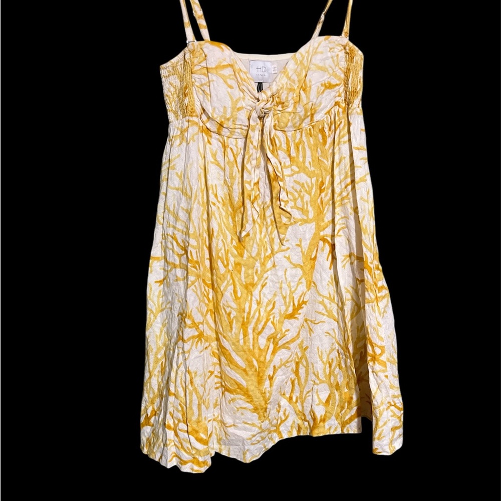 HD in Paris Yellow and White Women's Top
